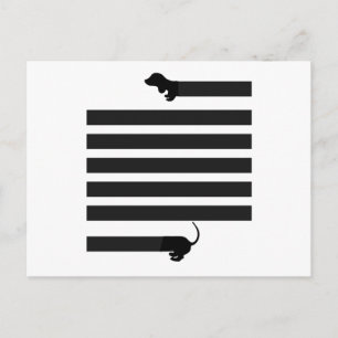 dachshund sausage dog postcard