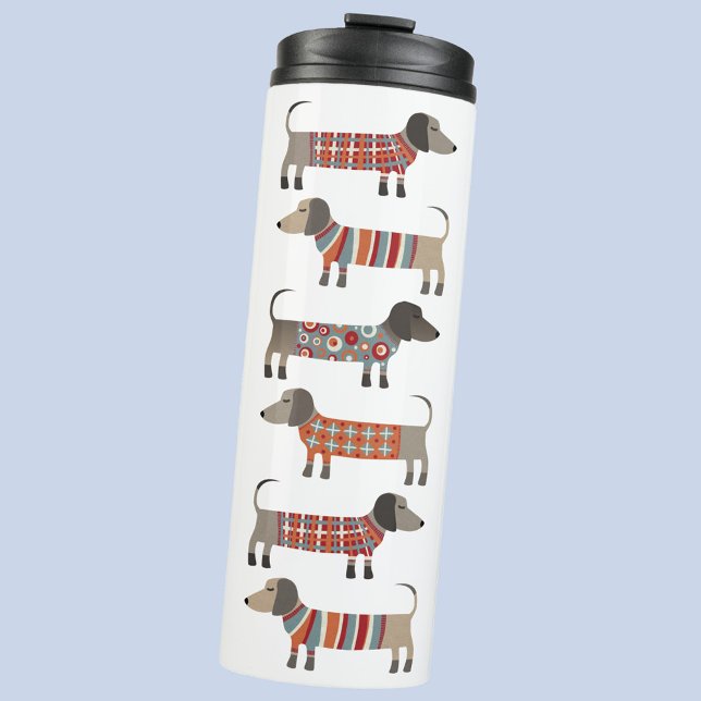 Dachshund Sausage Dog Thermal Tumbler (Dachshund Wiener Sausage Dog fun thermal tumbler)