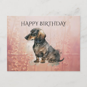 DACHSHUND Sausage Dog with editable text Postcard