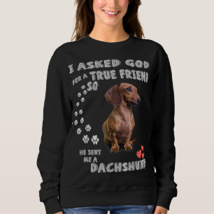 Dachshund Saying Mom, Wiener Dad, Weenie Lover, Sa Sweatshirt