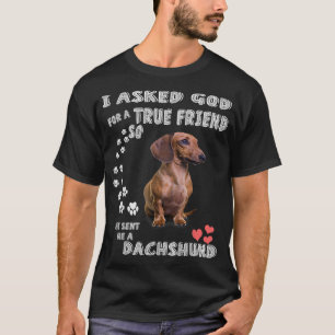 Dachshund Saying Mom, Wiener Dad, Weenie Lover, Sa T-Shirt