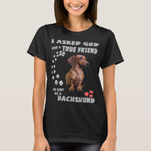 Dachshund Saying Mom Wiener Dad Weenie Lover Sausa T-Shirt