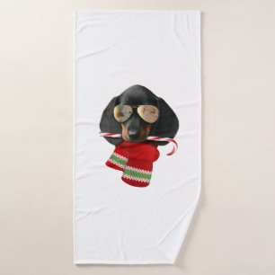 Dachshund shirt Cute Christmas Gift Dog Lovers Sun Bath Towel