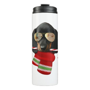 Dachshund shirt Cute Christmas Gift Dog Lovers Sun Thermal Tumbler