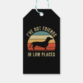 Dachshund Shirt, I've Got Friends In Low Places Gift Tags