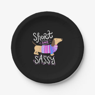 Dachshund Short And Sassy Paper Plate