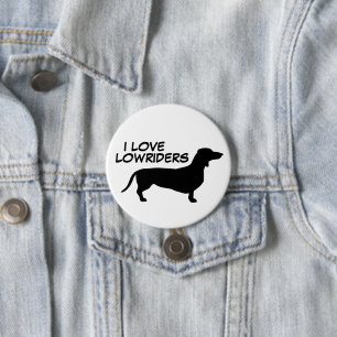 Dachshund Short Hair - Silhouette 1 3 Inch Round Button