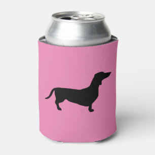 Dachshund Short Hair - Silhouette 1 Can Cooler