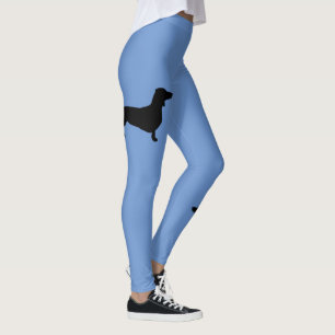 Dachshund Short Hair - Silhouette 1 Leggings