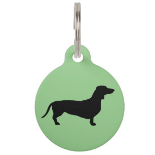 Dachshund Short Hair - Silhouette 1 Pet Tag