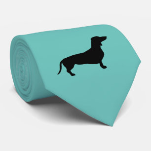 Dachshund Short Hair - Silhouette 1 Tie