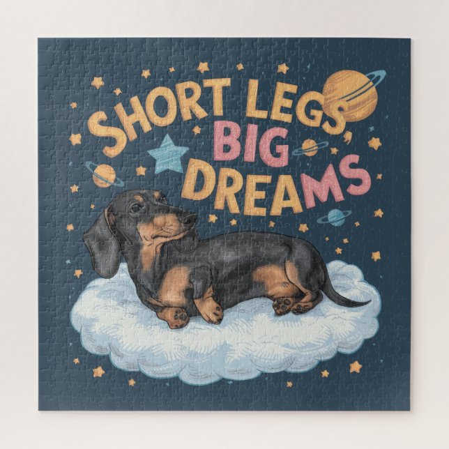 Dachshund Short Legs Big Dreams Jigsaw Puzzle (Vertical)