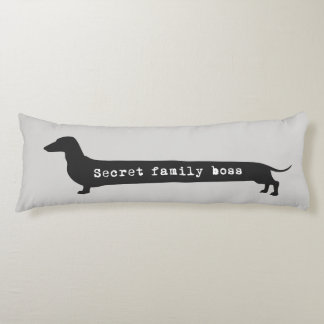 Dachshund silhouett secret family boss long pillow