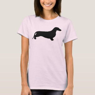 Dachshund silhouette black + your ideas T-Shirt