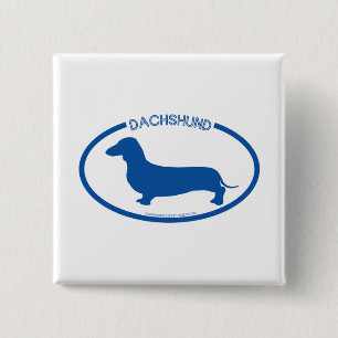 Dachshund Silhouette Button