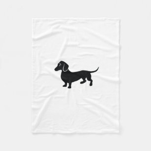 Dachshund Silhouette Fleece Blanket