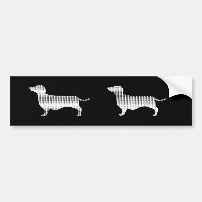 Dachshund Silhouette From Many Bumper Sticker (Front)