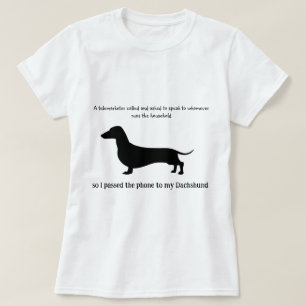 Dachshund Silhouette Funny T-Shirt