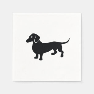 Dachshund Silhouette Napkin