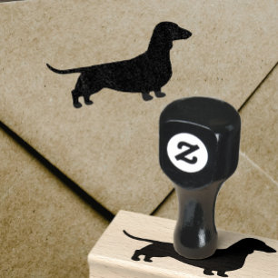 Dachshund Silhouette Rubber Stamp