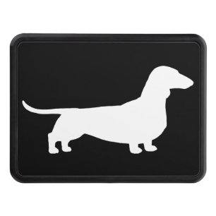 Dachshund Silhouette - Short Haired Wiener Dog Trailer Hitch Cover