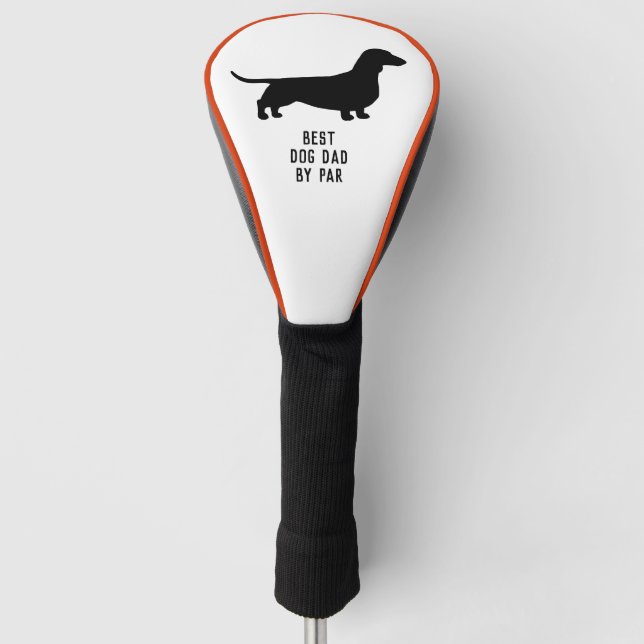 Dachshund Silhouette Wiener Dog Personalized Golf Head Cover (Front)