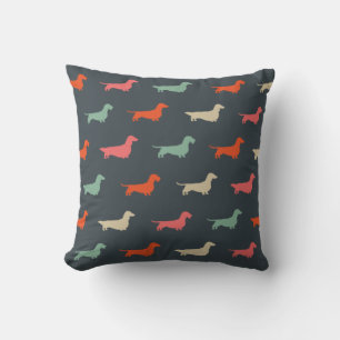 Dachshund Silhouettes Wiener Dog Lover's Throw Pillow