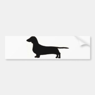 dachshund silo black.png bumper sticker