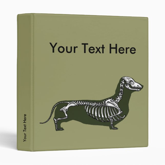 dachshund skeleton Binder (Front/Spine)