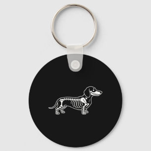 Dachshund Skeleton Halloween Sausage Dog Keychain