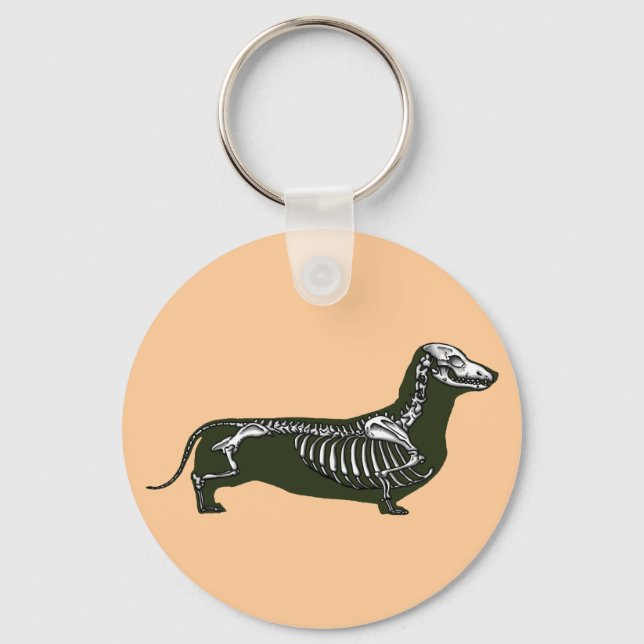 dachshund skeleton keychain (Front)