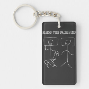 Dachshund Sleep With Dachshunds Keychain