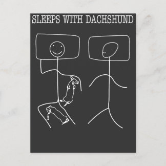 Dachshund Sleep With Dachshunds Postcard