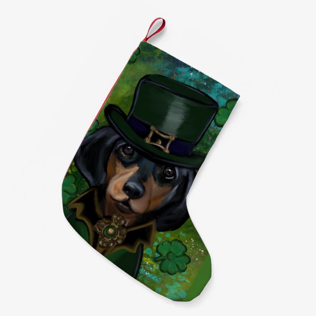Dachshund  small christmas stocking (Front (Hanging))