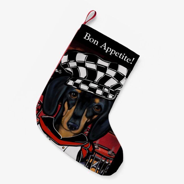 Dachshund Small Christmas Stocking (Front (Hanging))