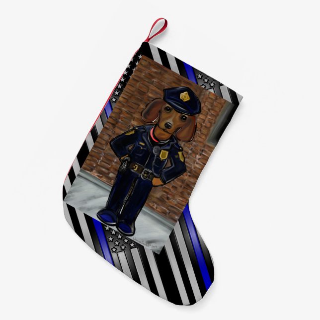 DACHSHUND SMALL CHRISTMAS STOCKING (Front (Hanging))