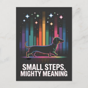 Dachshund Small Steps, Mighty Meaning Holiday Postcard
