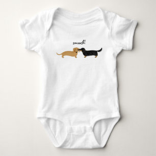 Dachshund Smooch Baby Bodysuit