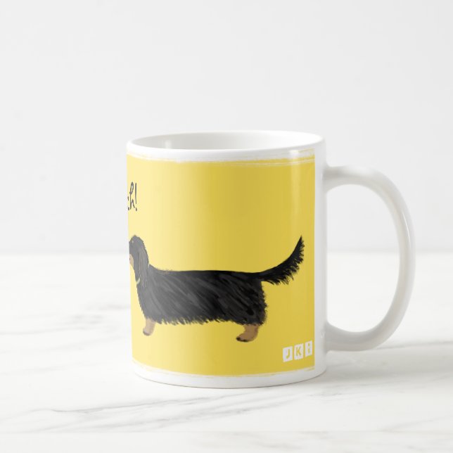 Dachshund Smooch Wiener Dogs Kiss Cute Cartoon Coffee Mug (Right)