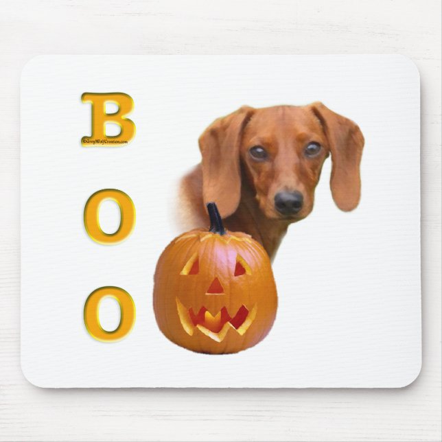 Dachshund (smooth) Boo Mouse Pad (Front)