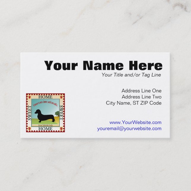 Dachshund [Smooth] Business Card (Front)
