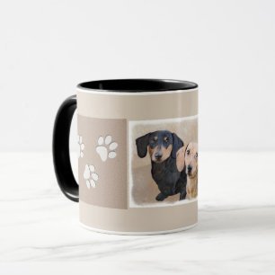 Dachshund (Smooth) Painting - Original Dog Art Mug
