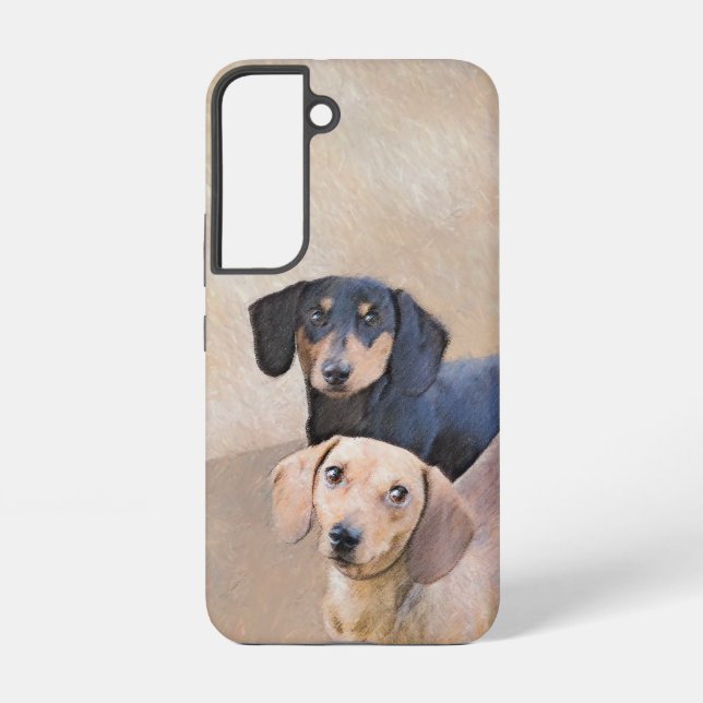 Dachshund (Smooth) Painting - Original Dog Art Samsung Galaxy S22 Case (Back)