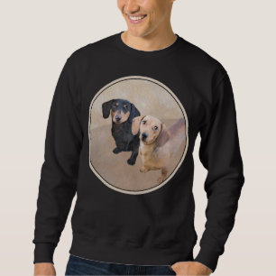 Dachshund (Smooth) Painting - Original Dog Art Sweatshirt
