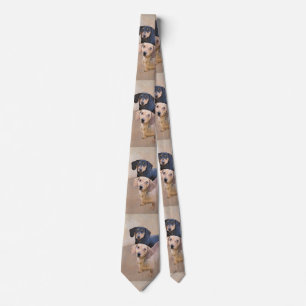 Dachshund (Smooth) Painting - Original Dog Art Tie