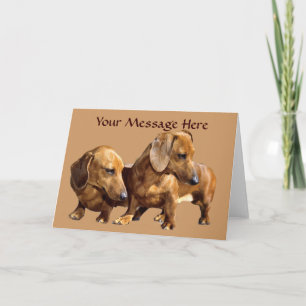 Dachshund Smoothies Greeting Card