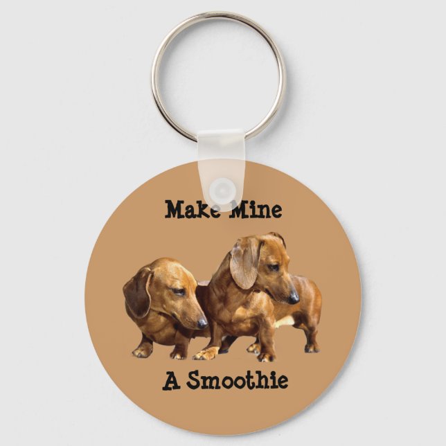 Dachshund Smoothies Keychain (Front)