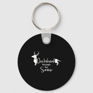 Dachshund Snow Cute Wiener Weiner Dog Owner Christ Keychain