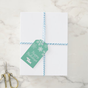 Dachshund Snowflake Christmas Winter Gift Tags