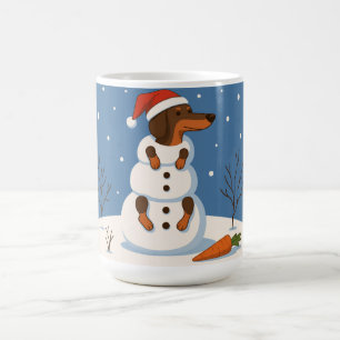 Dachshund Snowman Coffee Mug